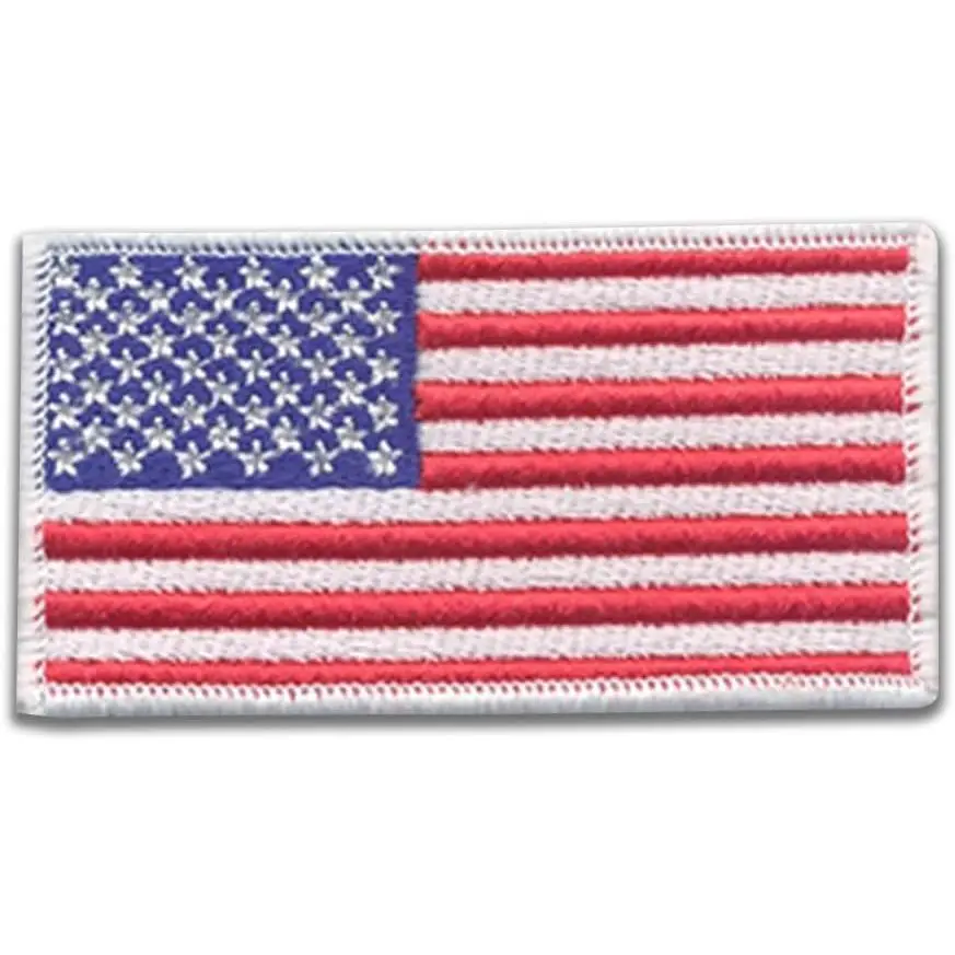 DigitEMB American Flag 3D Nonwoven Felt Patch 3.5 X 1.85 Inches Iron on Embroidered White Merrow Border 11 Pieces - Image 6