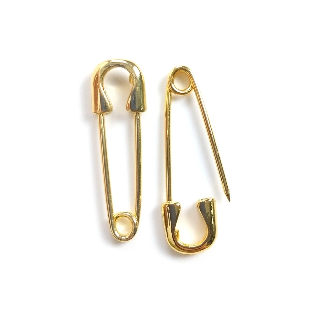Factory 4CM Small Size Copper Jump Rings Pins Fashion 40mm Gold Metal Pin in Packs Brooch Clothing Tiny Safety Pin Jewelry Make
