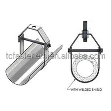 Heavy Duty Zinc Plated Carbon Steel Clevis Pipe Clamp Hanger 3/4"-6" 2. ...
