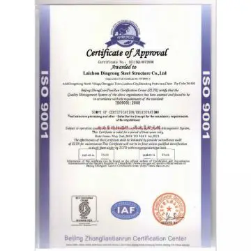 Certificado ISO para casa de contenedores