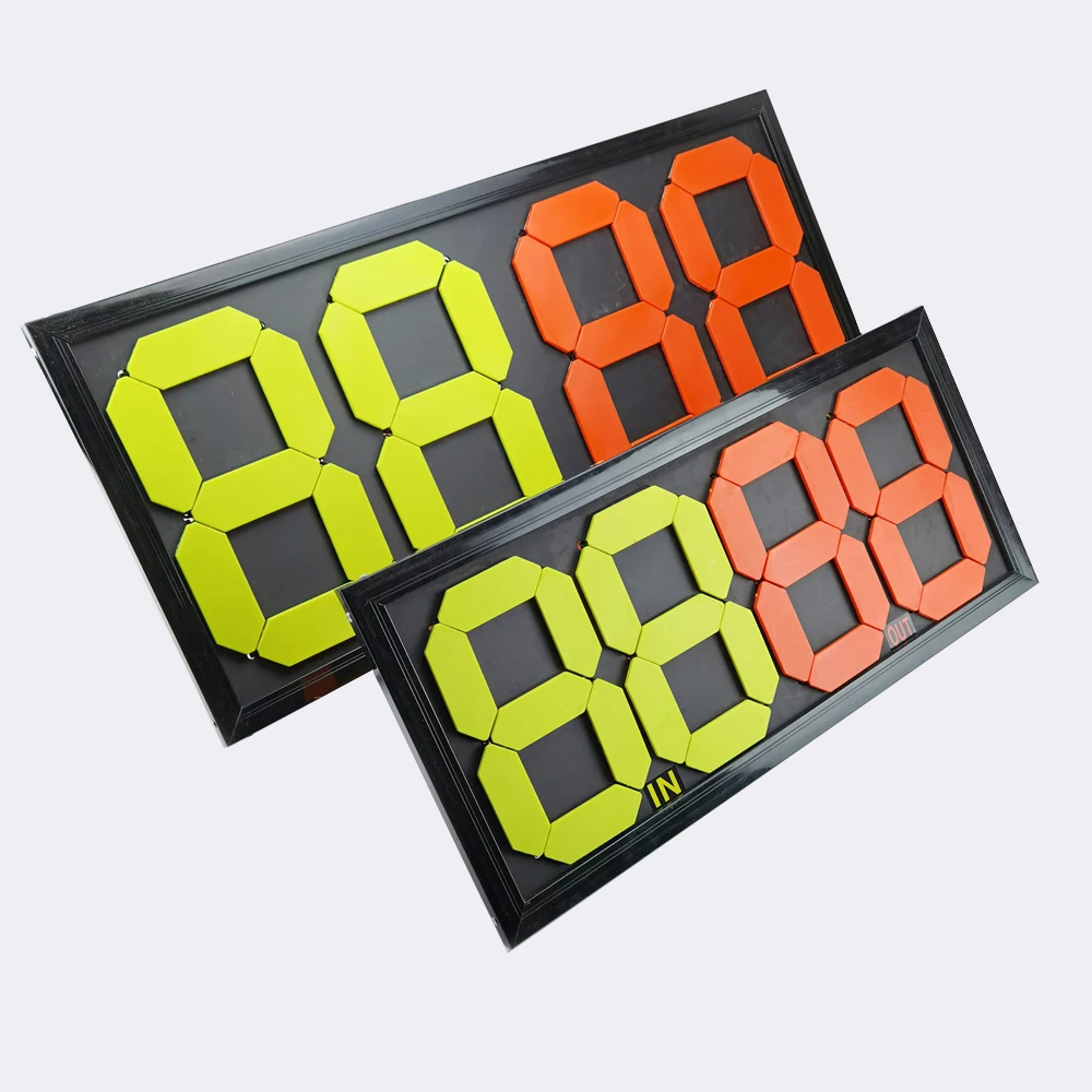 Super Quality Orange and Yellow 2-Sided Digital ABS 62x29cm Football Soccer Substitution Board Kangsong KSE-011A