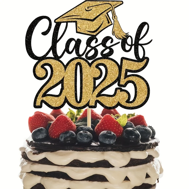thumbnail image 2 of Congratulations Graduation 2025 Cake Topper - Class Of 2025 Party Decorations 2 of 12