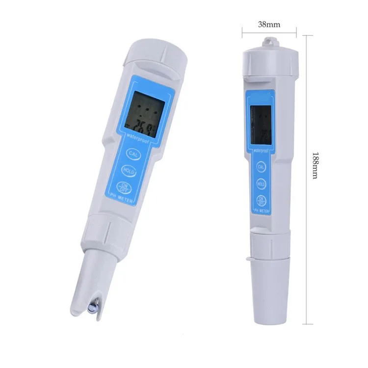 Shelok Portable Digital Display ph Tester Water Quality Tester Pen pH Meter