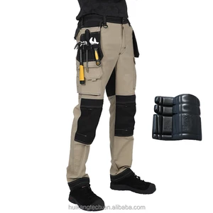 Work Pants for Men Multifunctional Work Trousers Workwear Pants With Reflective Tapes