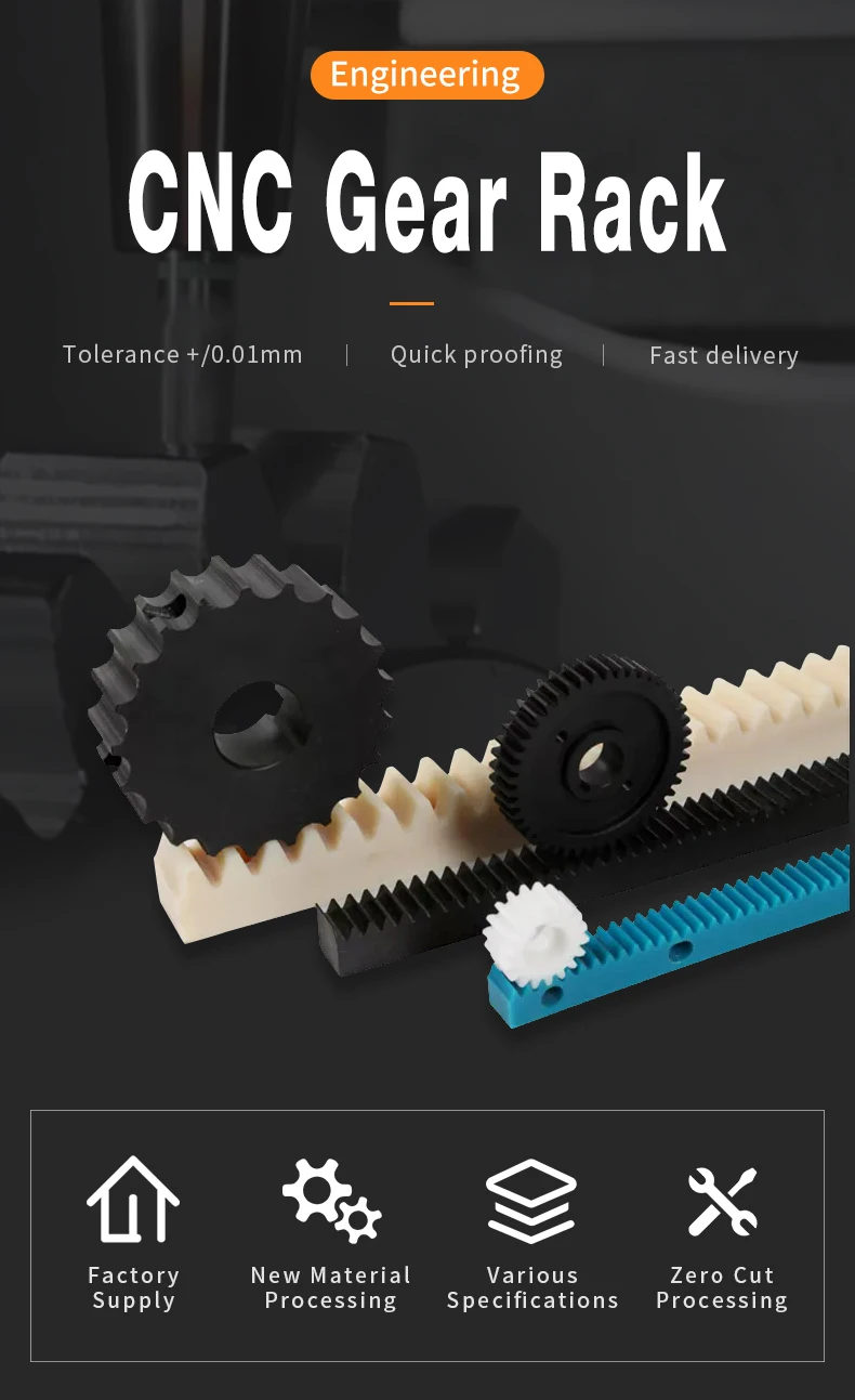 Plastic Pom Gear Rack Cnc M1.5 High Precision Square Gear Rack Nylon