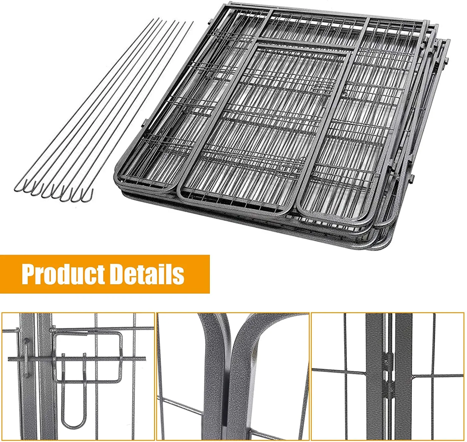 Heavy duty metal dog fence doghouse outdoor play pen for dogs