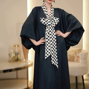 2026 Newest Fashionable and Elegant Long Dress Custom-made Open Abaya