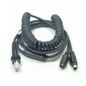3m retractable spiral spring coiled Keyboard Wedge PS2 to rj45 10p10c usb Y cable for honeywell barcode scanner
