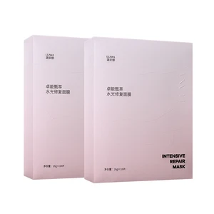 LUANA Hydrating Soothing Repairing & Firming Sheet Mask with Hyaluronic Acid for Home Use