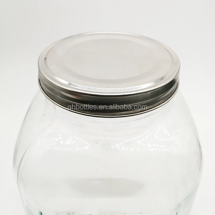 4L 5L 8L Large Storage Glass Jar With Pour Spout For Water Beverage  Reusable Food Grade Glass Big Jars Bottles - Buy 4L 5L 8L Large Storage Glass  Jar With Pour Spout