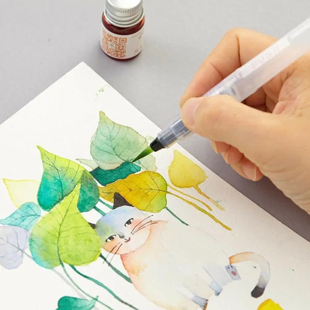 Hot Sale Portable Paintbrush Water Color Brush Pen Soft Watercolor Brush Pen For Beginner Painting Drawing 064 - Buy Paint Brush Painting Tools,Watercolor Pens Color Pencil,Paintbrush Drawing Pencil Set For Art Supplies