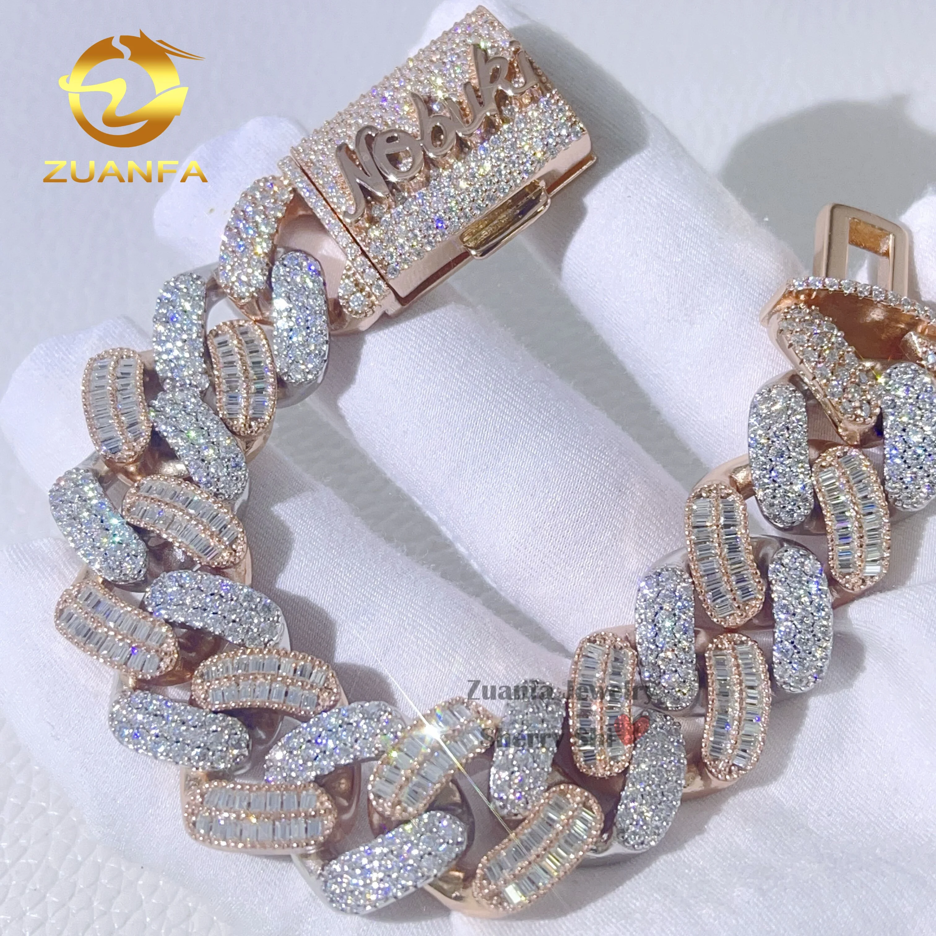 8inch x 20mm 14K Bi-Color Finish Miami Cuban fashion Bracelet