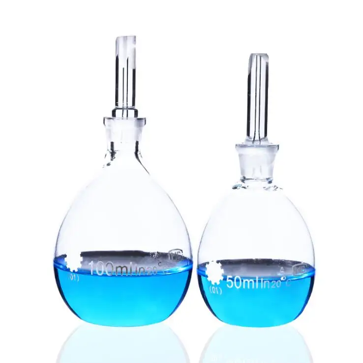 Tiandi Customizable Glass Pycnometer Picnometer Specific Gravity Bottle with OEM Support