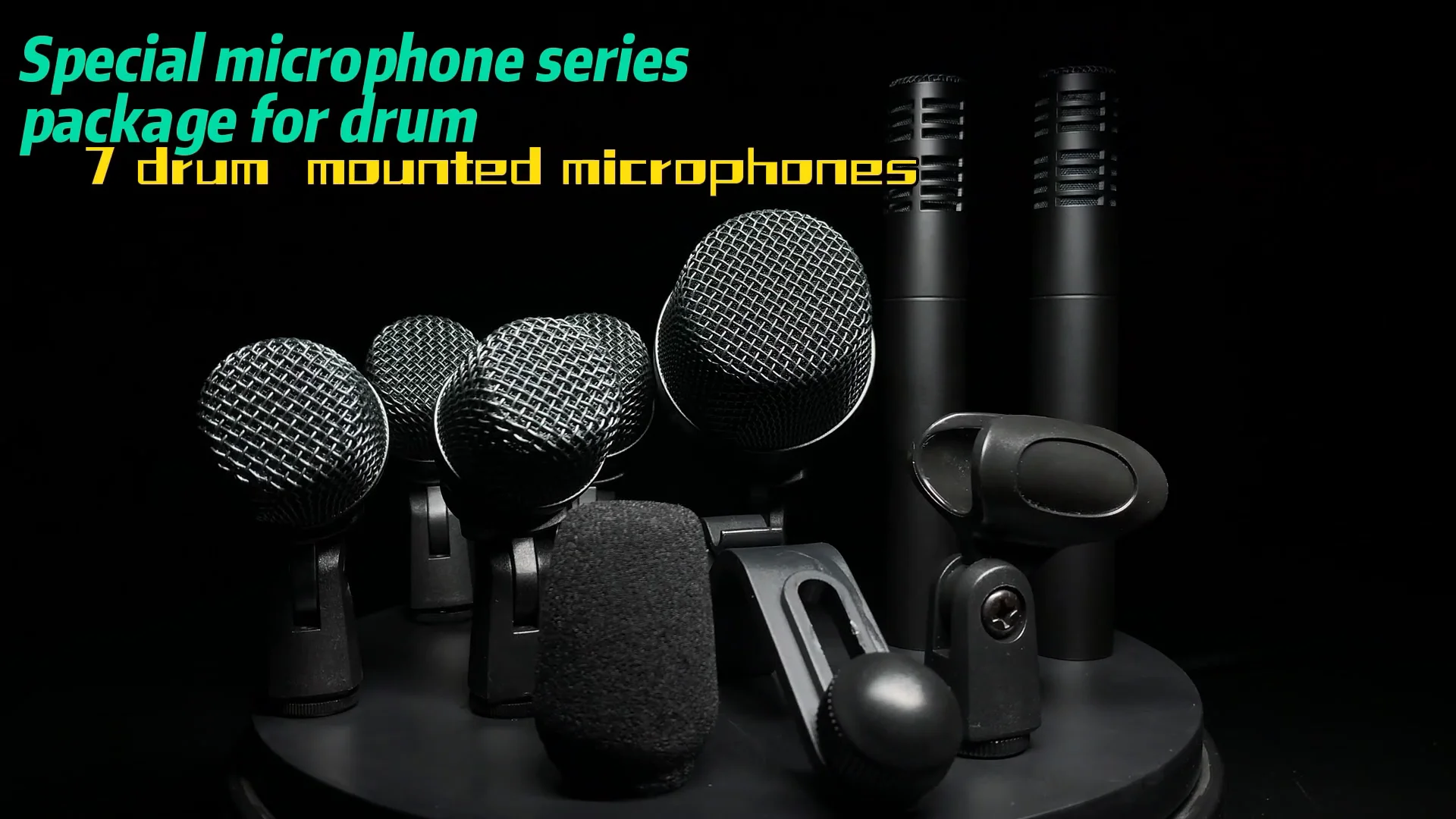 Stabcl St707 Drum Microphone Set Professional Recording Wired Microphone Set For Drums 7 Pcs