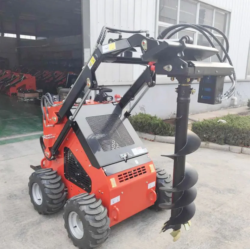 CE EPA Walk Behind Crawler Mini Skid Steer Loader 500kg 700kg 800kg 1000kg 1200kg with Stump Grinder