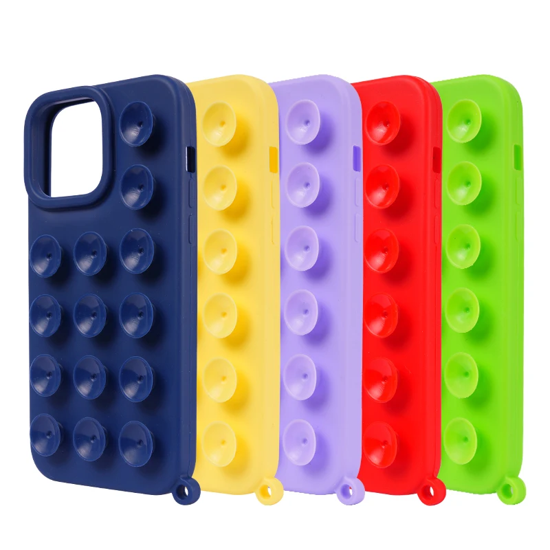 Solid Color Silicon Protective Shockproof Phone Back Cover Suction Cup Mobile Case for IPhone16 Fundas Accesorios Para Celulares