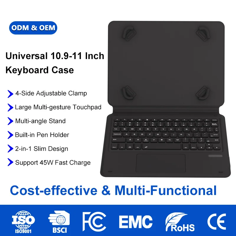 Venta al por mayor de funda universal de teclado con retroiluminación RGB para iPad de 10,9