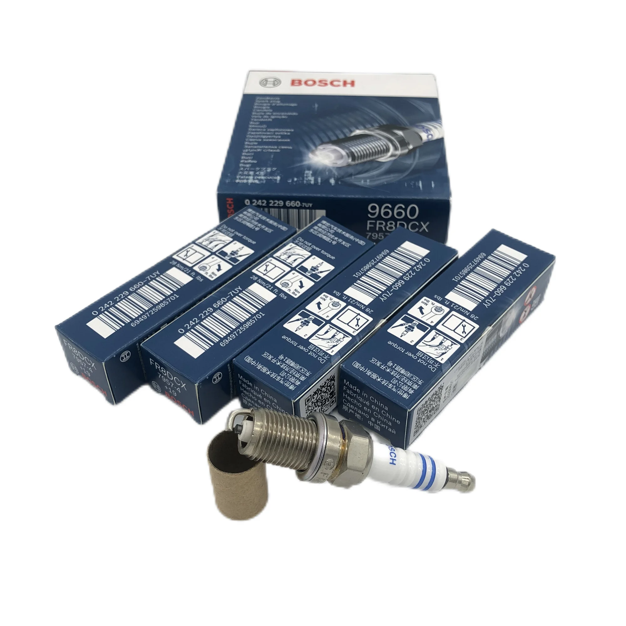 Genuine for Bosch 0242229660 Suppressed Spark Plug New Condition