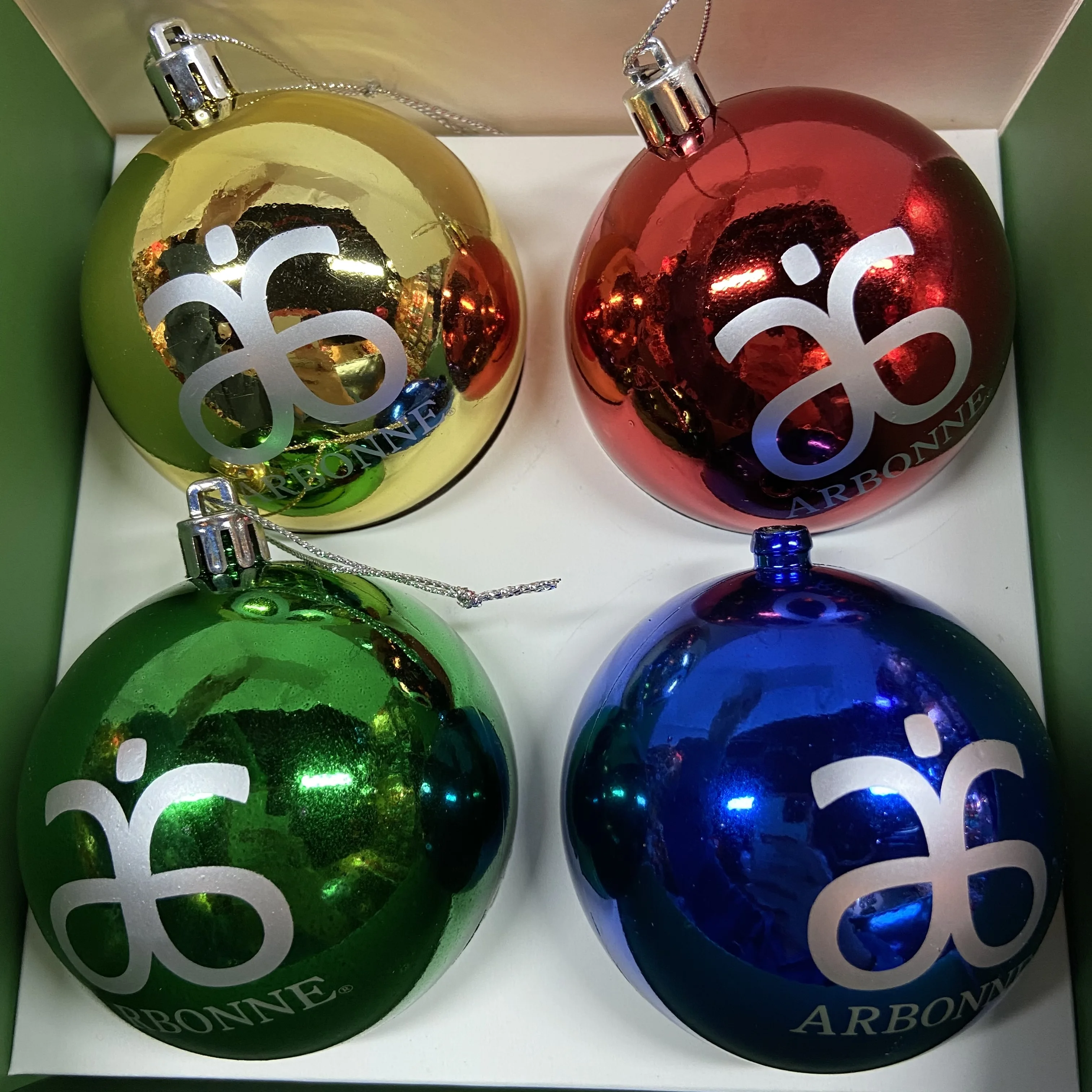 OEM ODM Custom LOGO Pattern Shatterproof Plastic Christmas Tree Balls Christmas Ball with LOGO Print Ornament SENMASINE