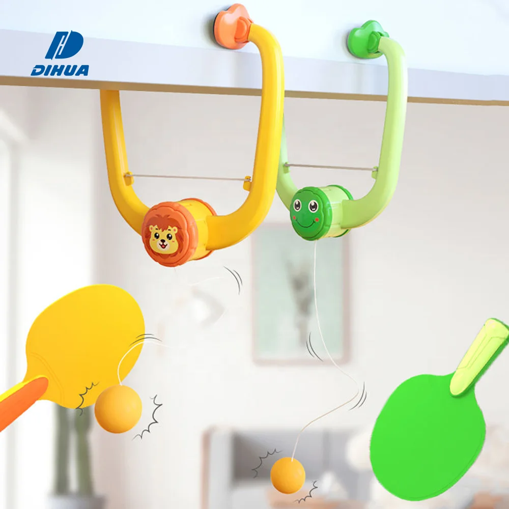 Indoor Hanging Table Tennis Trainer Ping Pang Adjustable Height Parent-Child Interaction Cartoon Table Tennis Entertainment Toy