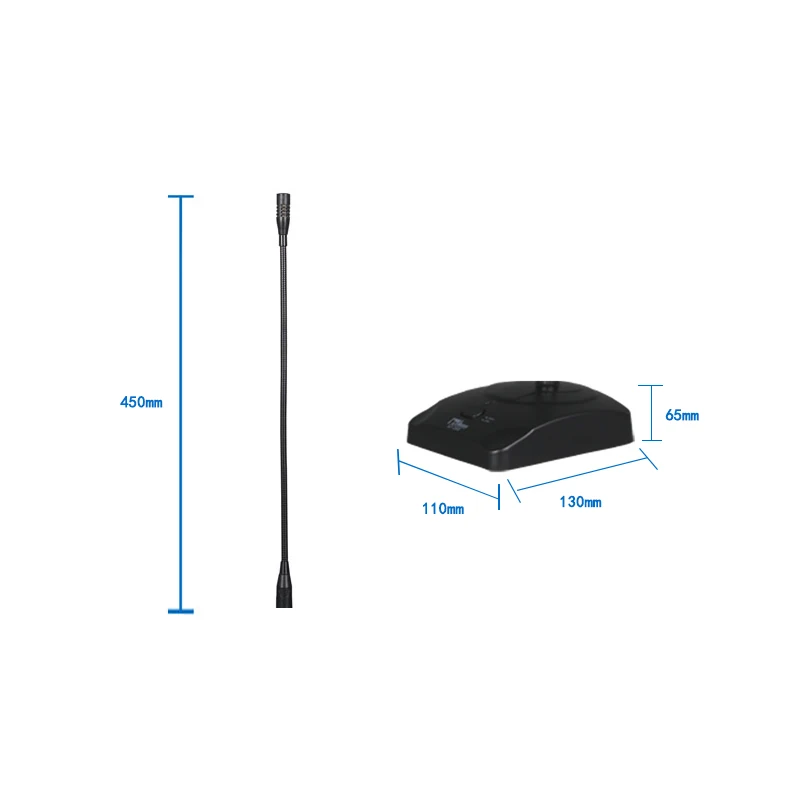 Professional Conference Plastic Professional Table Top Gooseneck Microphone