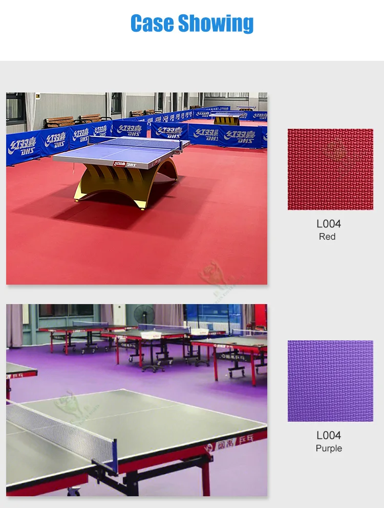 Guangzhou Sale Indoor Ping Pong Table Tennis Court Pvc Floor Mat Buy