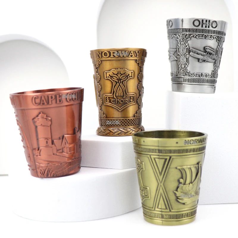 Popular Product Mini Vodka Zinc Alloy Souvenir Metal Shot Glass