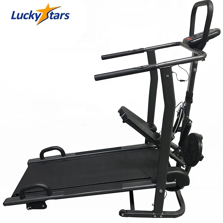 120-kg Max User Weight Manual Treadmill Running Machine for Home Gym 4 in 1 Multifunction Foldable Treadmill