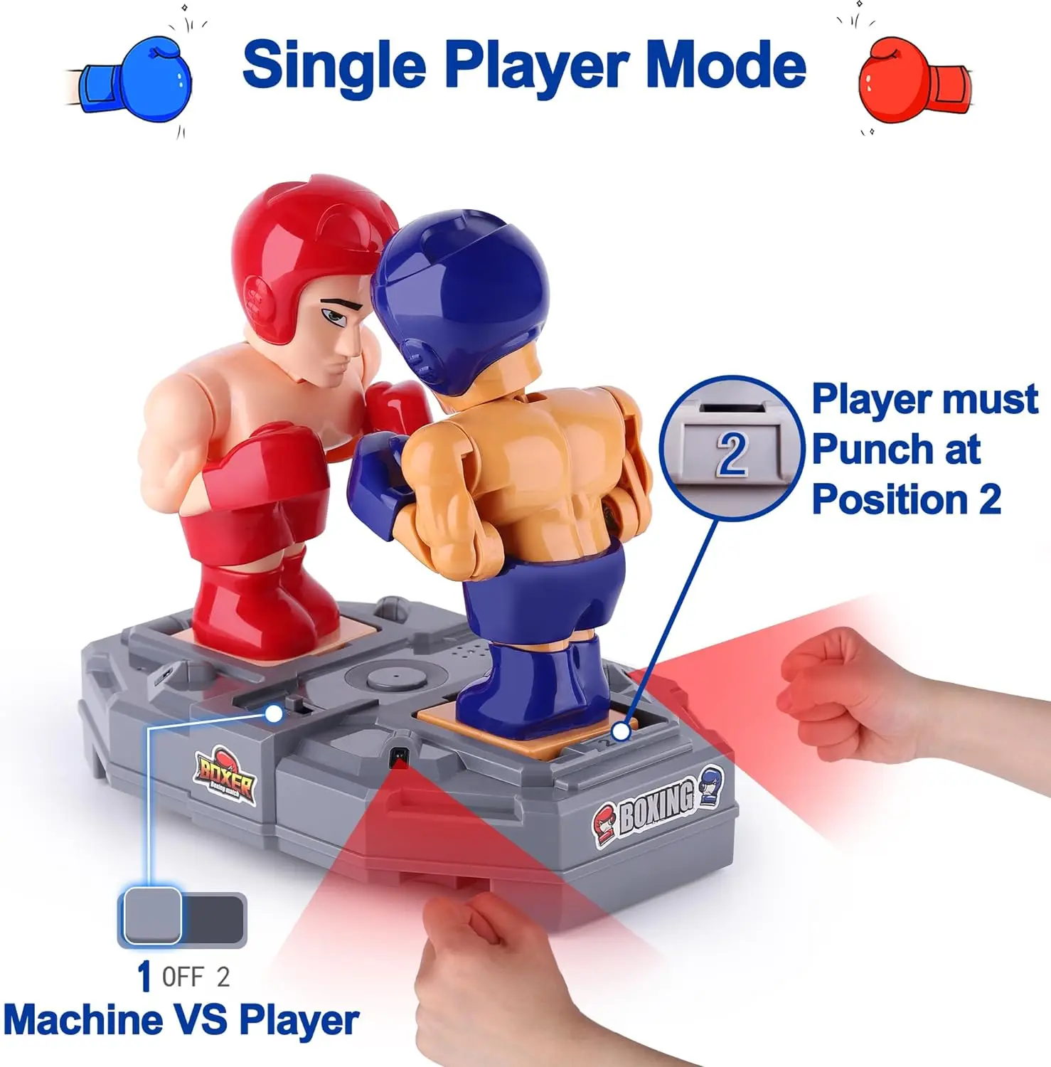 Dwi Dowellin Interactive Punching Boxer Electronic Boxing Toys RC Fighting Robots Plastic Wrestling Battle Bots Service Robots
