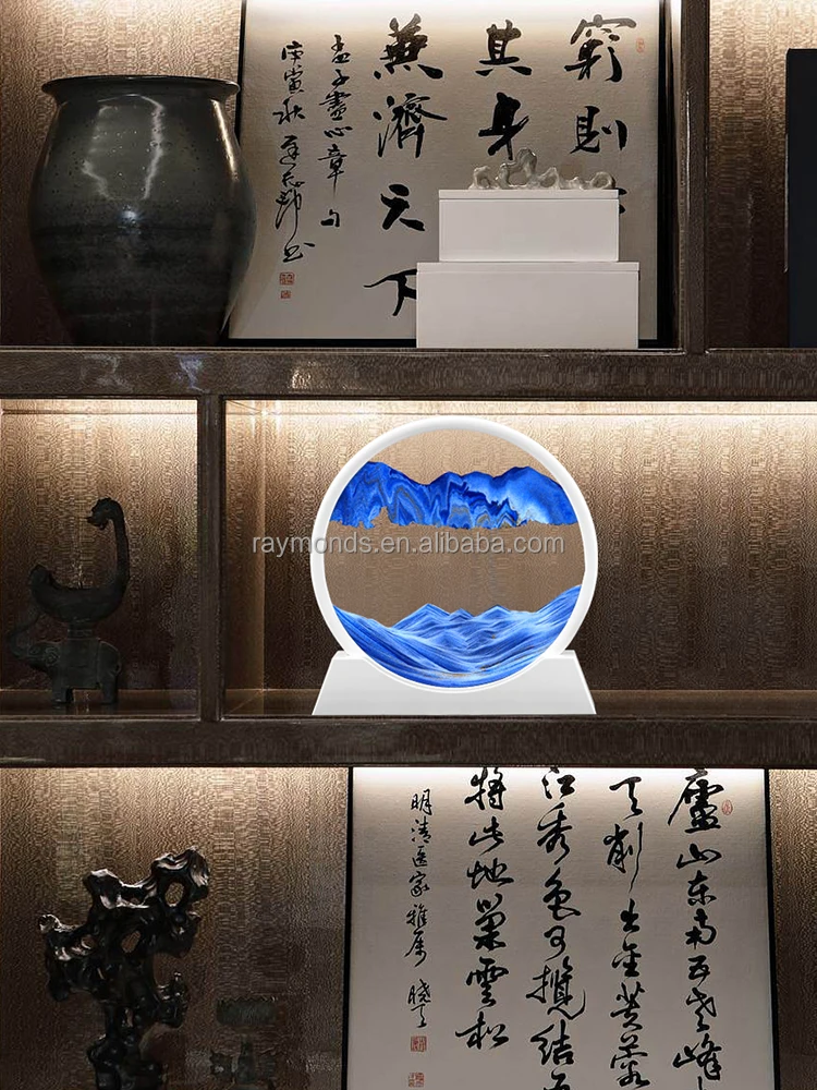 2022 Hot Selling Home Decor Item Round 3d Moving Sand Art Picture Buy