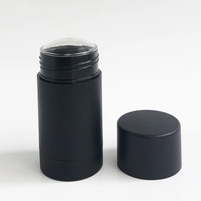 product 50g 75g pp deodorant balm cylindrical empty bottle matte black deodorant stick container bottom filling bottle-27