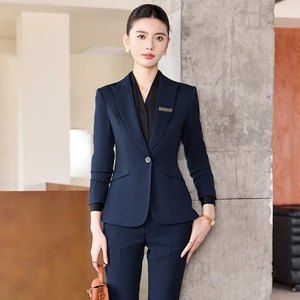 Business Suits Office Women's Work Clothes Women's Formal Jacket and Pants Two-piece Suit