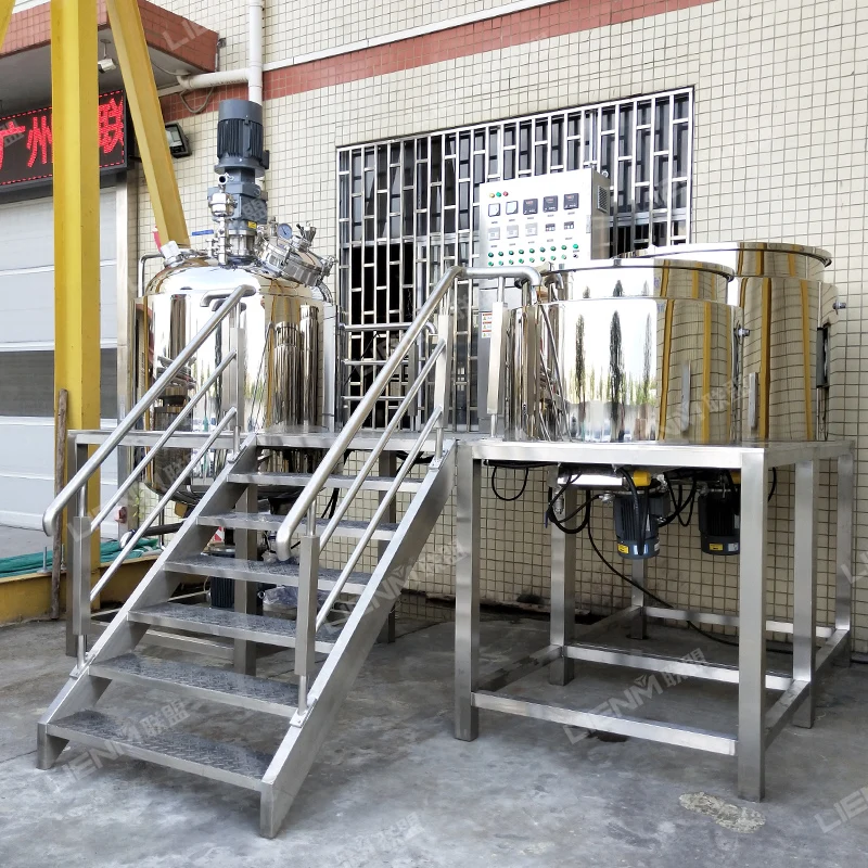 LIENM Cosmetic Production Line Vacuum Homogenizing Emulsifier Mixer Machine Face Cream Homogenization Machine Chemicals