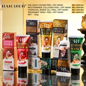 Private Label Skin Care Moisturizing Whitening Lightening Peel Off 24k Gold Nicotinamide Collagen Facial Care Mask