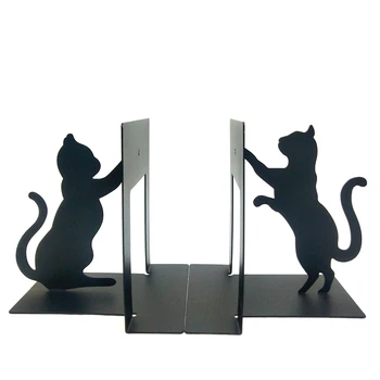 Wholesale New Design Metal Iron Cat Bookends Book Ends Book Holder  Decoration For Home