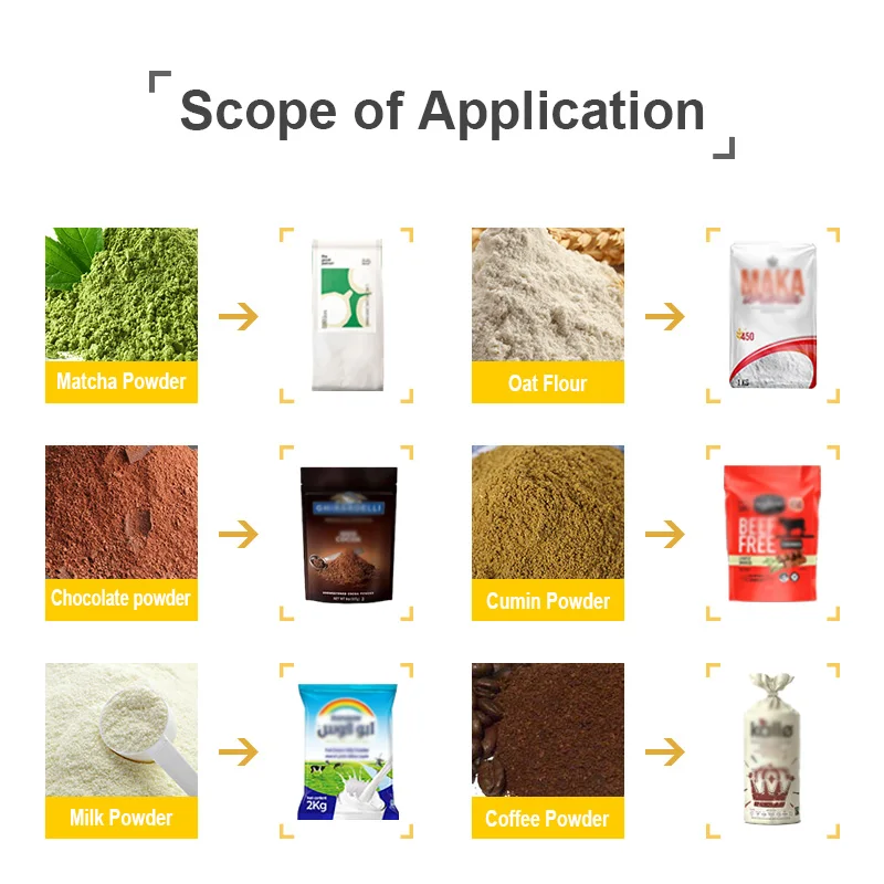 Semi Automatic Auger Powder Filling Machine with Clamp and Hold Device for Pouch Doypack Bag
