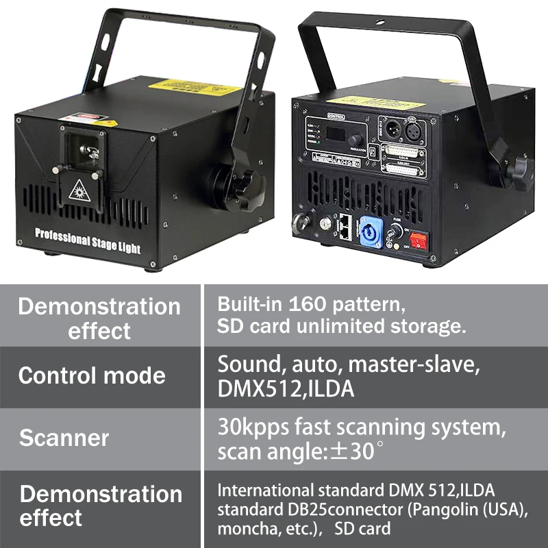 Marslite 3W 5W ILDAレーザーショー プロフェッショナル3Dスカイ