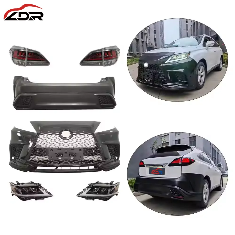 High Quality Kit for Lexus Rx350 2009 2010 2011 2012 2013 2014 2015 Upgrade 2023 Lexus Rx350h F-sport Front Rear Bumper Bodykit