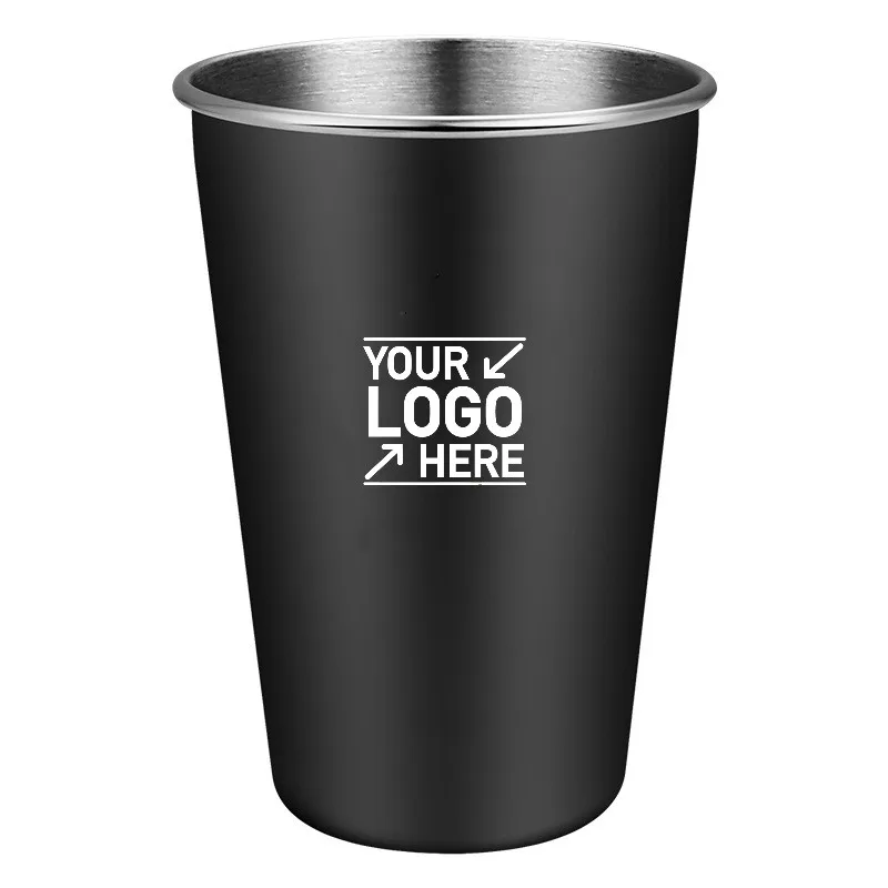 Stackable Single Wall 16oz Stainless Steel Coffee Mug,16oz 304 Stainless Steel Pint Tumbler