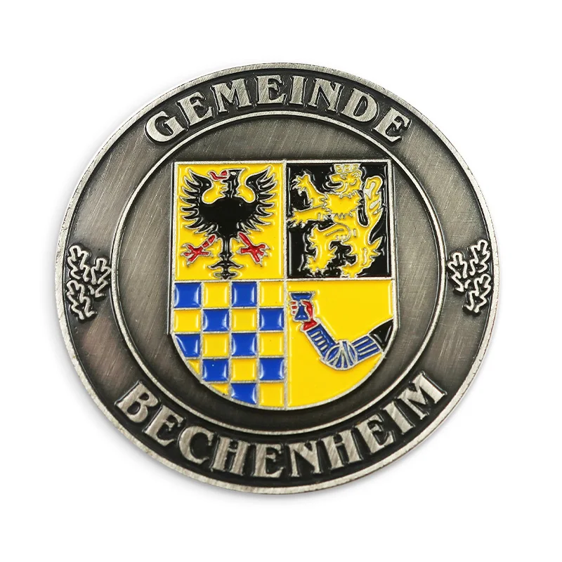 2025 Free Sample Custom Germany Cheap Antique Sliver Gold Euro Coin Commemorative Metal Challenge Coins Souvenir
