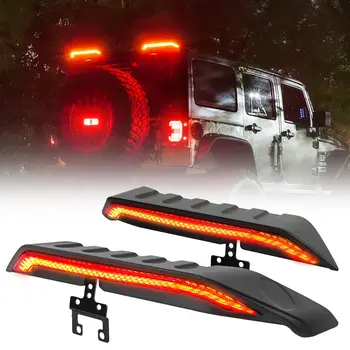 High Quality Auto Parts Brake Lamp Rear Roof Spoiler Wing for Jeep 2018-2023 Wrangler JL tail lamp w/ Led Tail lights Black Rear