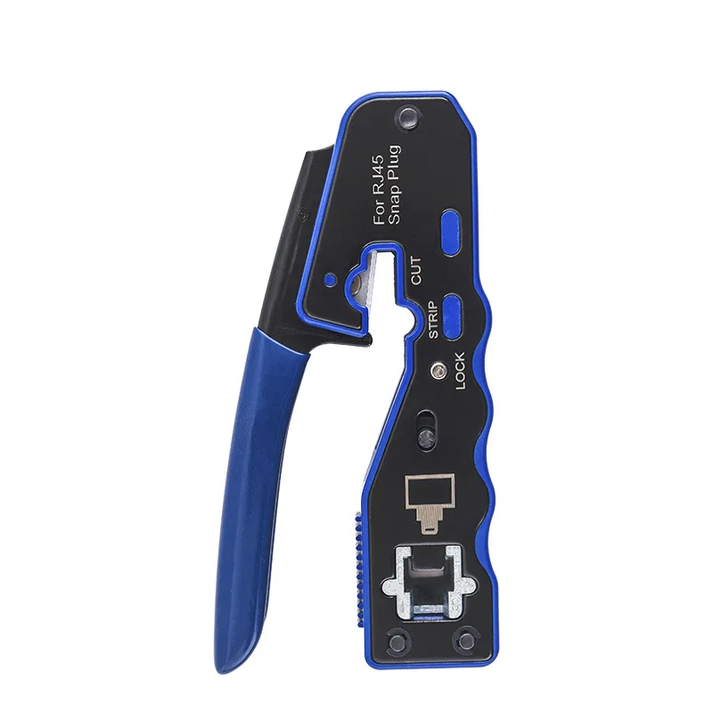 RJ45 UTP Crimping Network Tools Ethernet Cable Stripper Through-hole Connector CAT5/6/7/8 Pliers Pressing Wire Clamp Tongs Clip