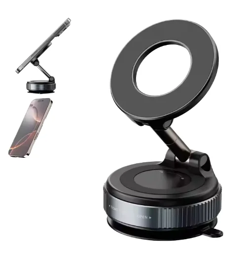 Hot 360 Folding Magnetic Suction Phone Mount Car Navigation Support Vacuum Suction Holder for iphone 16 15 Pro Max K007 Original