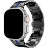 Black and blue (stainless steel/butterfly clasp)