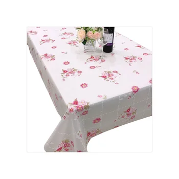 Hot sale waterproof transparent PEVA free printed plastic table cloth roll packing table cover