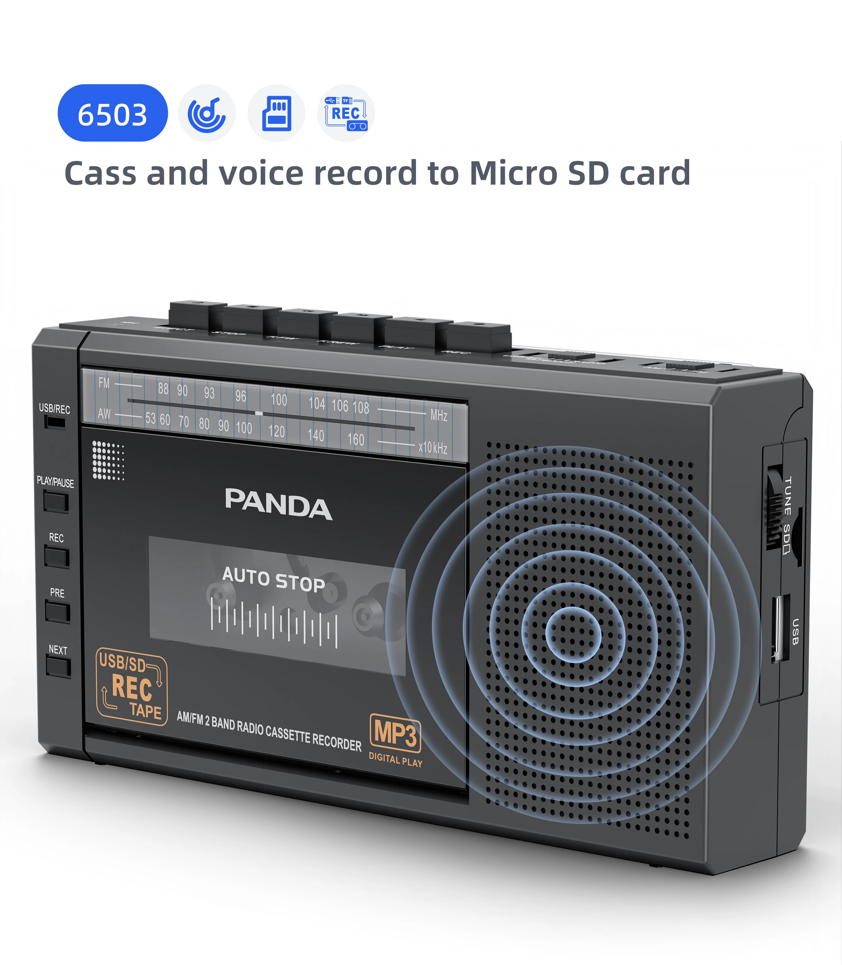 Factory Wholesale Good Quality Portable Retro Usb Sd Card Am Fm Radio