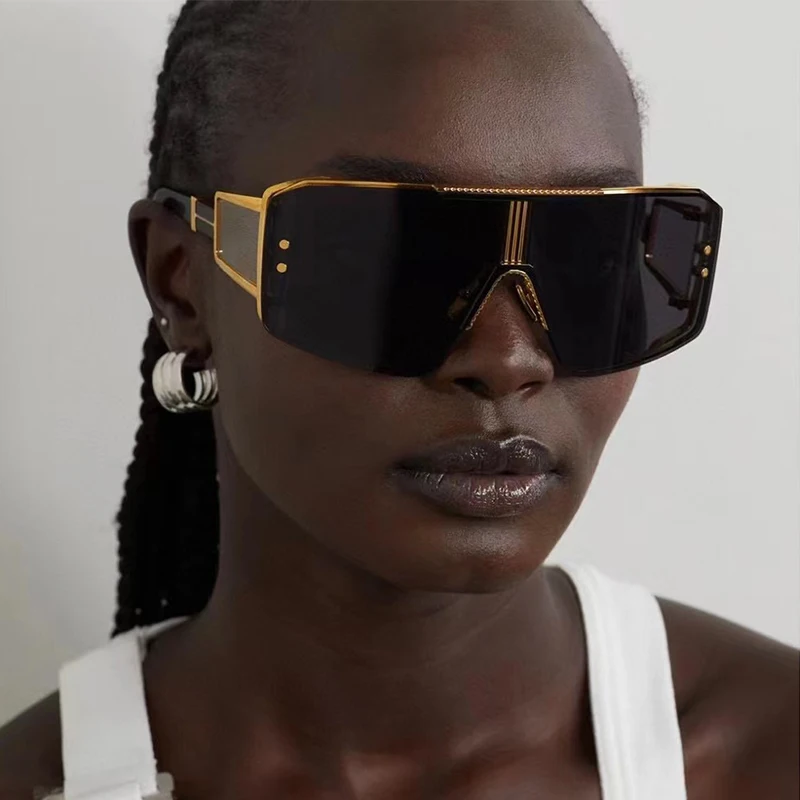 国内で当店のみ Supermade - RIVET PUNK STYLE SUNGLASSES Trendy Punk Style Outdoor Sunglasses Personalized Rivets