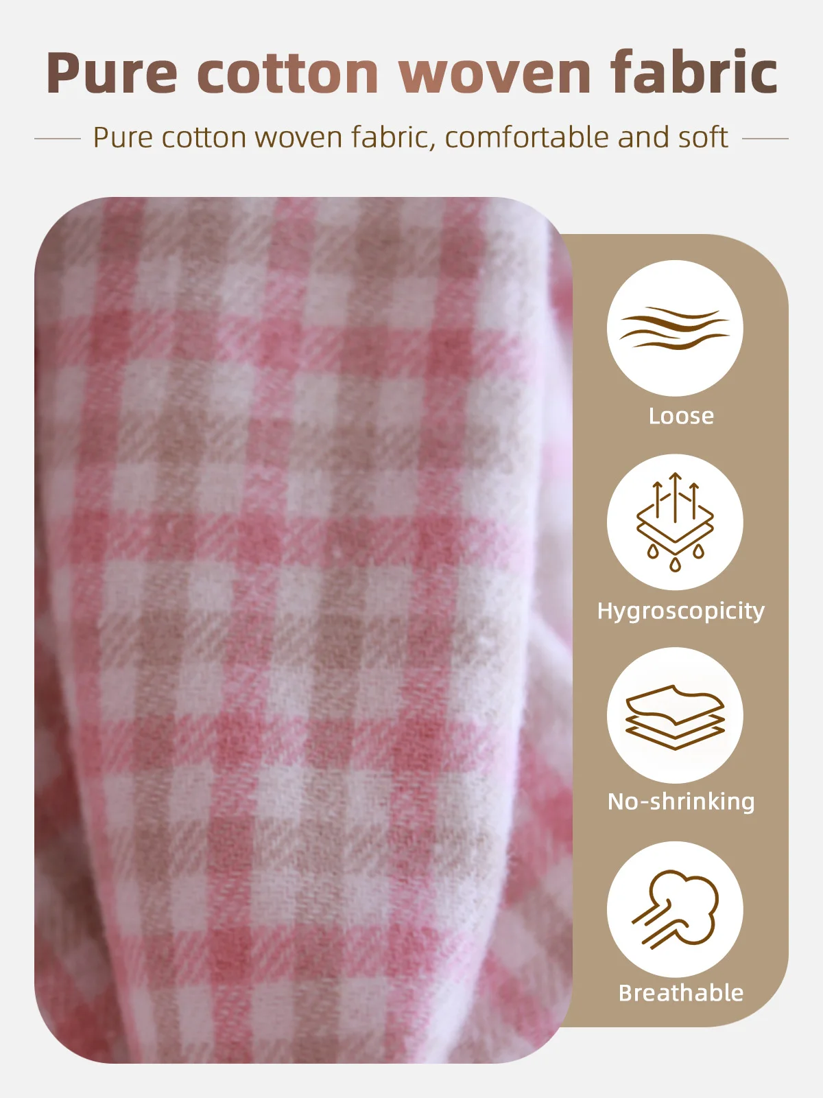 Wholesale Women's Pink Patient Care Pajamas Gowns Cotton Polyester Eas - product detail 1