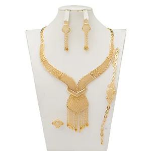 Ladies Accessories Jewelry Bridal Earrings for Women Jewelry Accessories Dainty Necklace 18k Gold Plated