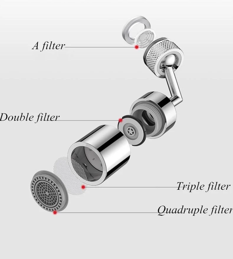 LOW MOQ Rotate Water Outlet Faucet 720 Degrees Universal Splash Filter Faucet